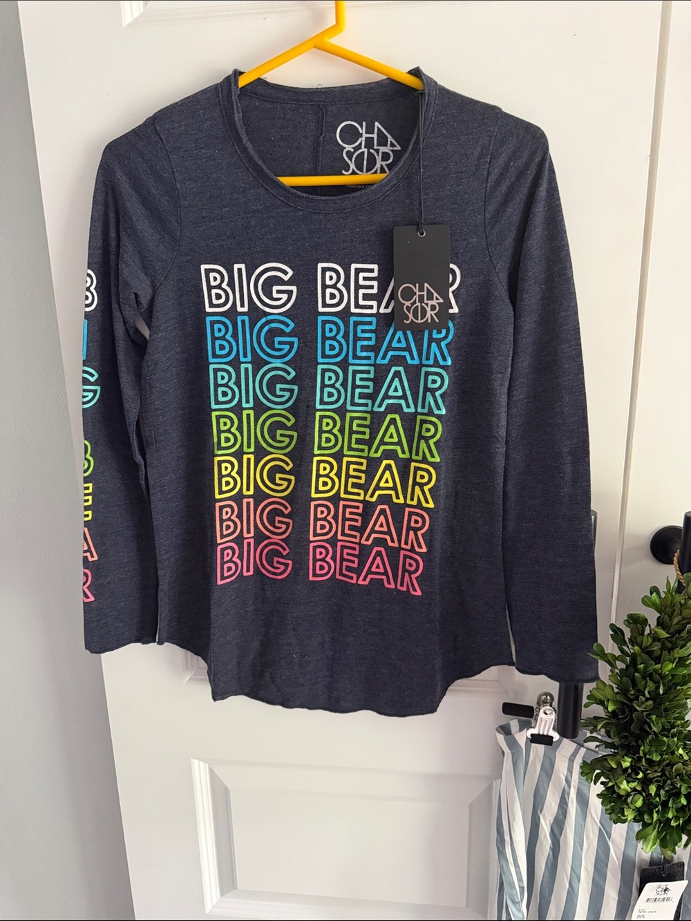 Navy 'Big Bear' Graphic Long-Sleeve Tee small